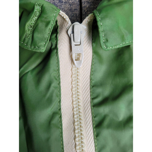 Vintage 1970s Bill Atkinson Lightweight Nylon Windbreaker Rain Jacket Green 10 M - Picture 5 of 6